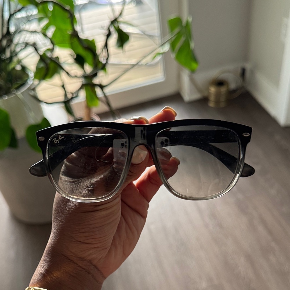 Ray-Ban Black to Clear Ombre Wayfarer Sunglasses